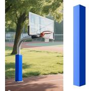 ZJKXJH Basketball Hoop Rod Pads for Safety, Outdoor All Weather Pole Pad, Anti Knock Column Protection Pole Mat, Square Pole Padding Wrap Around, 180cm/70.9in High(Blue,15x15cm/5.9x5.9in)