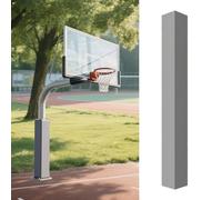 ZJKXJH Basketball Hoop Rod Pads for Safety, Outdoor All Weather Pole Pad, Anti Knock Column Protection Pole Mat, Square Pole Padding Wrap Around, 180cm/70.9in High(Gray,15x15cm/5.9x5.9in)
