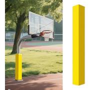 ZJKXJH Basketball Hoop Rod Pads for Safety, Outdoor All Weather Pole Pad, Anti Knock Column Protection Pole Mat, Square Pole Padding Wrap Around, 180cm/70.9in High(Yellow,15x15cm/5.9x5.9in)