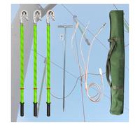 ZJKXJH High voltage grounding rod High-voltage Earthing Kit - 3 Grounding Rods, Copper Wire, Grounding Pin, And Carrying Bag, Ensure Power Maintenance Operations(Pole 2m/6.6ft,Wire 15m/49.2ft)
