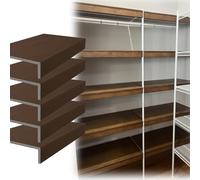 ZJKXJH Imitation wood grain wire rack cover Wire Shelving For Easy to Cut And Install 6 Packs, Cover That Hides The Wire Rack, Storage Board for Wire Racks, Wardrobes(L-122cm/48.0in,W-23cm/9.1in)