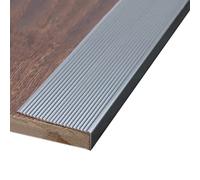 ZJKXJH Threshold Strip L Shape Edge Protector, Aluminum Flooring Transition Strip Stair Nosing Trim, Grey Edging Seal Molding Strips for Indoor, Outdoor (Size : W 10cm - L 36in/91cm)