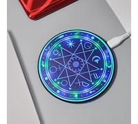 ZJLZJLO Magic Array Wireless Charger Dock, Creative Pattern Charging Pad, 10W Fast Charge for Qi Wireless Charging Devices,A