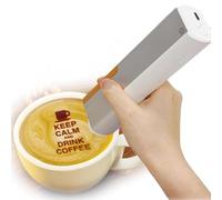 ZJLZJLO Mini Handheld Edible Printer, Food Machine Print Pen in Bread Cake, DIY Decoration Maker, Wireless Food-Grade Coffee Latte Art, Coffee Cookie Bread,Red