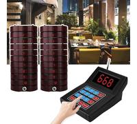 ZJLZJLO Restaurant Pager System, Wireless Food Pickup Queuing System, With 10/20/30 Pagers, 3 Indication Modes, 500-meter Transmission Distance, for Fast Food Cafe Food Court,20 pagers