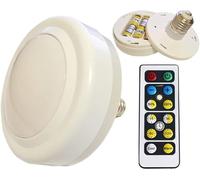 ZJMAMA Battery Powered Light Bulb with Remote Control for Non Electric Fixtures,AAA Operated LED Bulbs Warm White Small E27 Puck lights Daylight Emergency Backup Power Outage