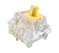 Zjmehty Crystal Yellow Switches Mechanical Keyboard Switches, 3-Pin 50gf Linear Switches (108 Pieces)