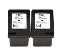ZJNWTVUH 2 Pack Compatible Black Refilled 63XL Ink Cartridges Compatible With Officejet 4652 4655 3830 4650 4522 Printers