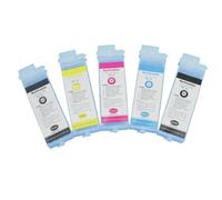 ZJNWTVUH 5 Pcs Empty Refillable Ink Cartridges Compatible With TM200 TM205 TM300 TM305 260ml PFI 120 PFI-120 In 5 Colors(Cartridge No Chip)