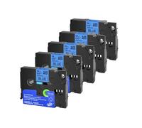 ZJNWTVUH 5Pcs 12mm TZe-231 Tz-631 Tze431 Tz131 047inch Label Tapes Works With Label Printers Compatible Label Maker Ribbon US Shipping(Black on Blue)