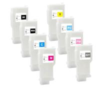 ZJNWTVUH 6/8 /12 Piece Empty Refillable Ink Cartridges Compatible With IPF 6400 6450 6400s 6450s 6400SE Printer Without Chip(8Color without chip)