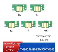ZJNWTVUH PFI120 Ink Cartridge Chips 130ml In 5 Colors Compatible With TM200 TM205 TM300 TM305 Printers 1pcs or 1set(BK)