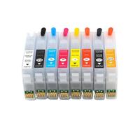 ZJNWTVUH T324 EMPTY Refillable Ink Cartridge Set Compatible With SureColor P400 SC-P400 Printers With Permanent Chip