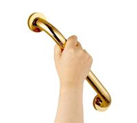 Zjpgcsdsc Armrest Grab Rail Gold Brass Wall Mounted Bathroom Armrest Handle Bathtub Grab Bar Toilet Elderly Handrail Home(Gold,30cm)