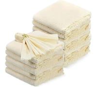 Zjpgcsdsc Table napkins cloth 48piece 32x32cm Pink Gauze Cotton Napkin Reusable Tea Towel Party Christmas Table Decor napkins-48piece Gr(48piece Ivory)