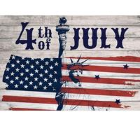 ZJRBJB 10x8ft American 4Th of July Backdrop Independence Day US Flag Stars Stripes National Flag Decorations Background Memorial Day Veterans Day Party Cake Table Banner Photo Booth