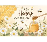 ZJRBJB 10x8ft Bee Baby Shower Decorations Backdrop Sweet Baby Honey A Little Honey is On The Way Background Cartoon Daisy Welcome Baby Birthday Party Banner Photo Booth