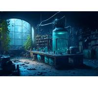 ZJRBJB 10x8ft Terror Magic Science Decorations Backdrop Mad Scientist Halloween Chemistry Laboratory Room Background Chemical Experiments Kids Lab Birthday Party Banner Photo Booth