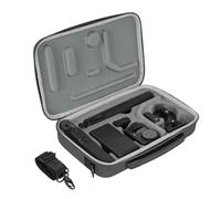 ZJRXM Case for DJI Action 6 Accessories, PU Storage Bag, Portable Travel Bag Case for DJI Action 6 Camera Adventure Combo, black, plain