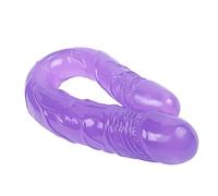 ZJSNBKLSR 12.6" Waterproof Super Soft Double Headed Silicone Supplies, Easy Clean, Purple