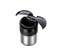 ZJSSJZ Car Cigarette Ash Ashtray Car Ashtray Automatic Opening Closing Infrared Sensor USB Rechargeable Smokeless Light-Sensitive Mirror Ashtray With Cover Car Portable Ashtrays(Silver)