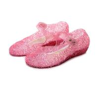 ZJstyle Girls' Princess Shoes Mary Jane Dance Shoes Girls Dress Up Shoes Kids Cinderella Shoe Frozen Elsa Princess Flats Jelly Shoe Snow Queen Princess Sandals for Party Cosplay Birthday Pink