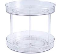 ZJT 2 Tiers Lazy Susan Turntable Spice Organizer, Multi-Functional Spice Rack Rotating Spice Rack for Kitchen cupboard Storage, Revolving Condiment Holder, Non-Slip Storage Racks 23.5 x 21.6 CM