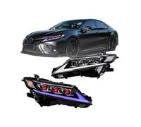 ZJTOLQBQ Headlights Compatible For Toyota Camry 2018-2022 With Devil EyesLED HeadLamps Assembly Projector Car Accessories Start-up Animation