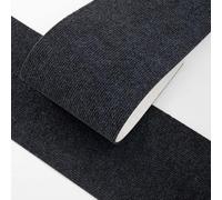 ZJUNLI Stair Pads Self-Adhesive Stair Treads 15x89cm Dark Grey | Washable Stair Treads, Stairs Carpet Mats Anti Slip, Washable Machine, Polyester, Easy Install For Children, Elders And Pet