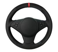 ZJWHDSKF Car Steering Wheel Cover Genuine Leather Suede For BMW E60 M5 2005-2008 E63 E64 Cabrio M6 2005 2006 2007 2008 2009 2010