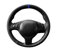 ZJWHDSKF Hand Braid Car Steering Wheel Cover Black Perforated Leather For BMW M Sport 3 5 Series E46 E39 M3 M5 2000-2003