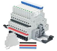 ZJWZJH 10Pcs Coil 24V Dc/Ac Miniature Electromagnetic Relay; Signal Relay for Plc; Hf41F/24-Zs 1No 1Nc 6Amp Spdt with Jumper, Separator, 24V Relay Din Rail, Ul Certification