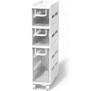 ZJXANMZ Bathroom Floor Cabinet Bathroom Floor Cabinet Vertical Storage Unit Large Capacity Narrow Tall Slim Tower Waterproof Toilet Paper Cabinet Free Standing Bathroom Home Stor