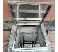 ZJXANMZ Customizable Metal Roof Hatch with Rainproof Skylight Cover - Leakproof Outdoor Access Door for Stairs, 65x65cm (25.6x25.6) - Durable & Weather-Resistant Design