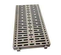 ZJXANMZ Drainage Gutter Guard Filter Drain Cover, Outdoor Rectangular Channel Drain Grate, Kitchen Sink Drain Grille Tile Subway Exit/Park/Washing Room(50x25x3.5cm)