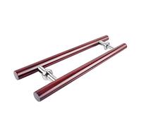 ZJXANMZ Modern Black Log Door Handle for Glass Office Doors Rectangular H Shaped Back to Back Design Ideal for Malls and Supermarket Doors 23.6 inch Length