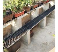 ZJXANMZ Polymer Plastic Flowerpot Shelf Outdoor Drain Cover, Non Slip Drain Grate to Block Leaves & Debris, Channel Drainage Cover for Walkways(50x10x2cm/19 3/4"x4"x3/4")
