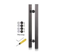 ZJXANMZ Sleek Stainless Steel Modern Barn Door Handle with Fittings Interior Exterior Sliding Glass Gate Hardware Push Pull Design Gold 80cm (31.5inch) / Black 50cm (20inch)