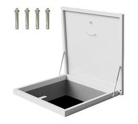 ZJXANMZ Square Roof Hatch Vent Access Cover with Screws, 45x45cm Inspection Port Door, Skylight Rain Lid, Cellar Manhole Exit Cover for Roof/Floor Use