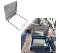 ZJXANMZ Stainless Steel Roof Hatch Skylight Cover for Attics & Rooftops, 60x60cm Access Hatch for Building Maintenance & Basement Escape, Durable & Weatherproof Cap