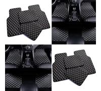zjxhnb Custom Leather Car Floor Mats for Renault Kadjar 2015 2016 2017 2018 2019 2020 2021 2022, Floor Carpets Matts Covered Protection Advanced Liners Waterproof Full Set,A/BlackBeige