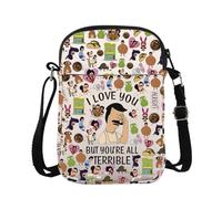 ZJXHPO Bob’s TV Show Merchandise Bob's Fans Cross Body Bag I Love You But You’re All Terrible Messenger Bag Burger Merch, Terrible Cb, Fashion