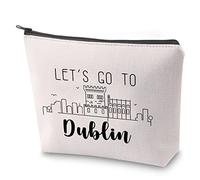 ZJXHPO Dublin Skyline Cosmetic Bag Dublin Ireland Trip Travel Case Dublin Travel Gift Let’s Go To Dublin Vacation Gift Dublin Journey Souvenir, Dublin, No