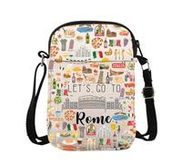 ZJXHPO Rome Trip Cross Body Bag Let’s Go To Rome Messenger Bag Rome Travel Vacation Gift Journey Together Gift, Rome Cb