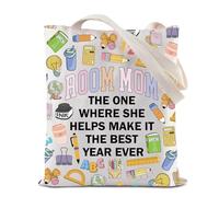 ZJXHPO Room Mom Definition Tote Bag Room Mama Reusable Grocery Shopping Bag PTA Volunteer Shoulder Bag Appreciation Gift, Room Mom Tote, M