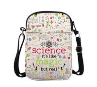 ZJXHPO Science Teacher Cross Body Bag Science It's Like Magic But Real Messenger Bag Scientist Chemist Biology Gift, Science Cb