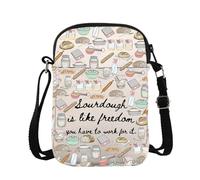 ZJXHPO Sourdough Cross Body Bag For Baker Sourdough Is Like Freedom You Have To Work For It Messenger Bag Bread Baking Lover, Sourdough Cb, Fashion