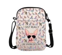 ZJXHPO Sphynx Cat Cross Body Bag I just Really Like Sphynx Cats Messenger Bag Hairless Cat Lover Owner Mama Shoulder Bag, Sphynx Cats Cb, Fashion