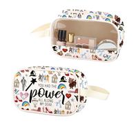 ZJXHPO Wizard TV Show Clear Makeup Bag You Had The Power All Along My Dear PU Leather Cosmetic Bag With Handle OZ Gift, The Power PU, No