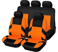 zjxmnb Car Seat Covers for VW T-ROC TROC 2018-2026, Front Rear Car Seat Cover Sets Full Set Seat Protector Comfortable Non-Slip Interior Accessorie,R/Orange-5 seats